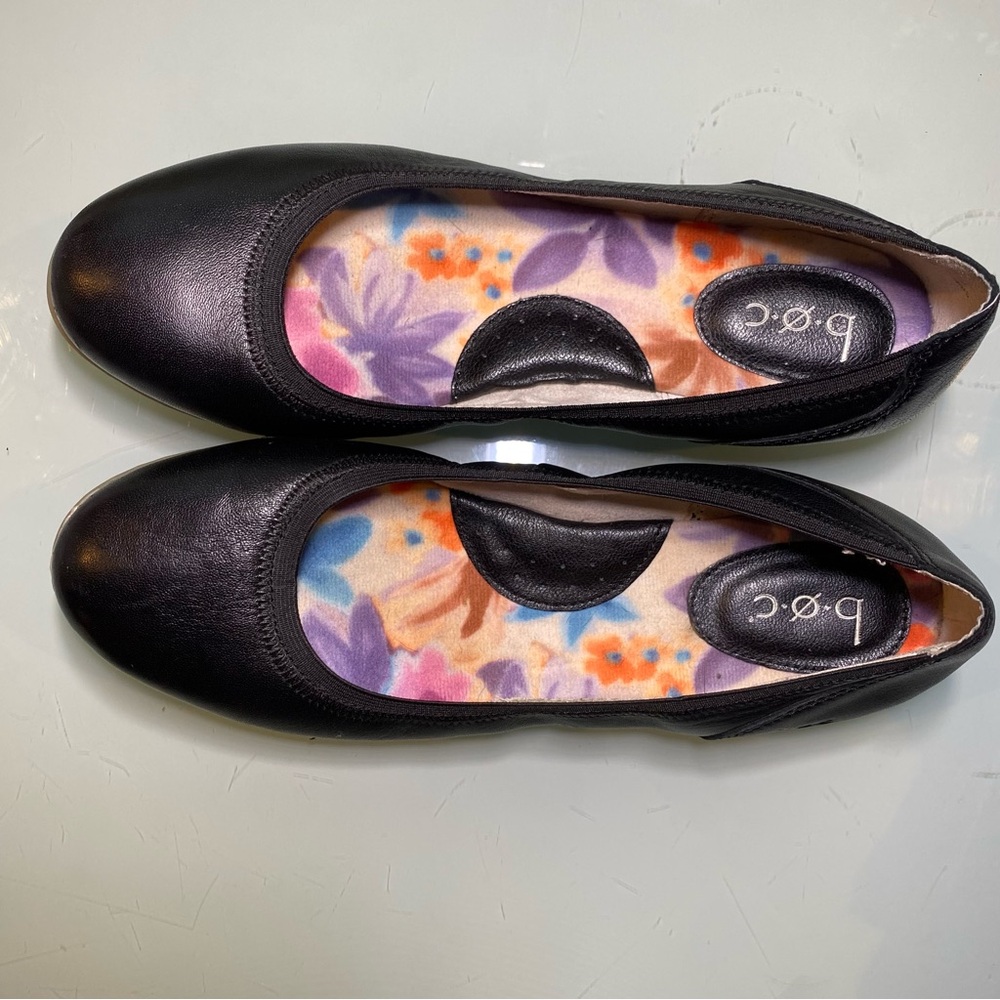 BOC Jennings Black Leather Ballet Flats Women’s Size 8.5 EUC